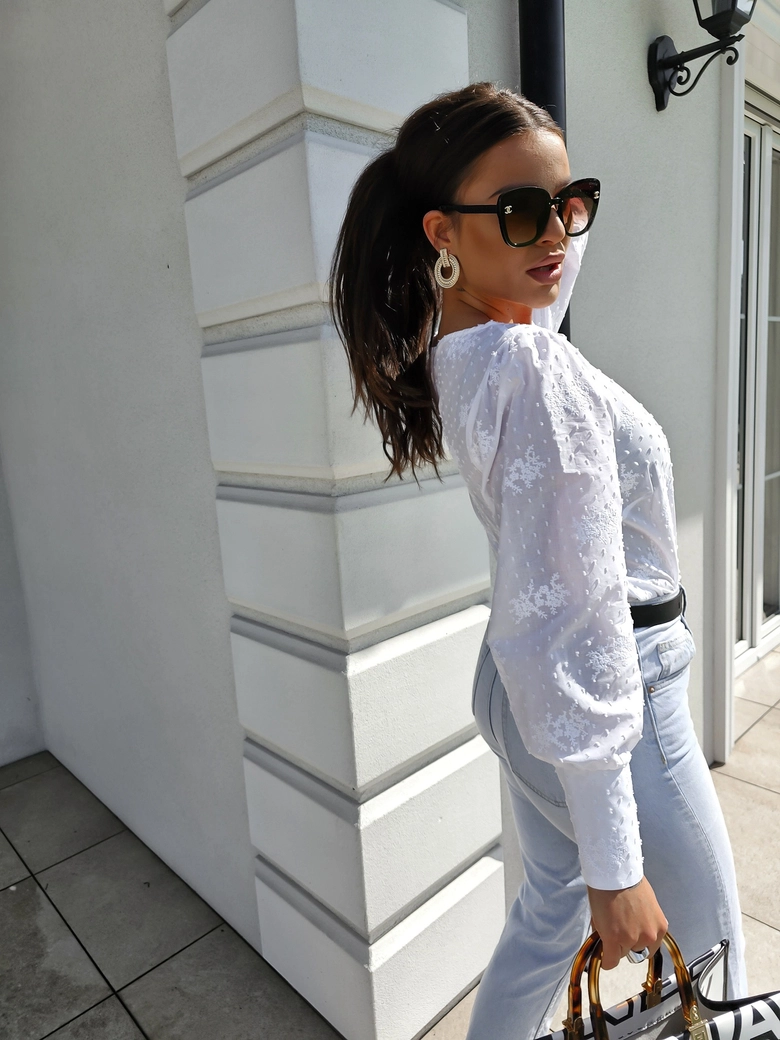 Bluzka MONICA kropeczki - ecru C18617