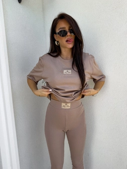 T-SHIRT COTTON - mokka