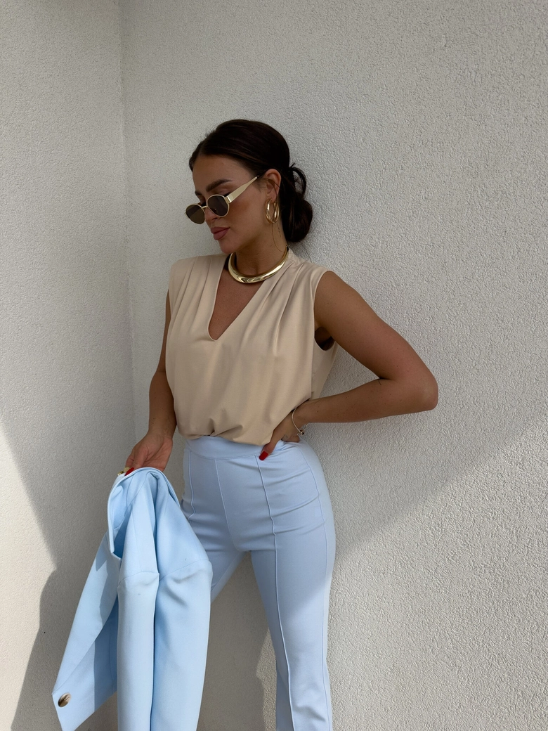 Bluzka BUSINESS - jasny beż