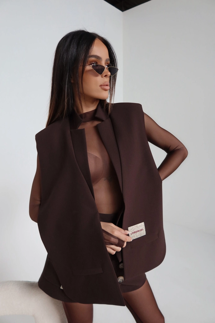 Kamizelka FOLD czekolada