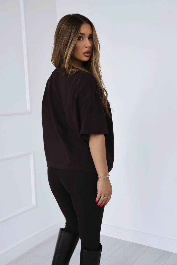 T-Shirt damski BG Bing | gorzka czekolada