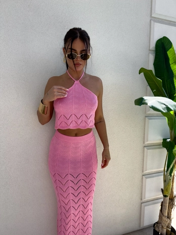 Komplet MARBELLA - mocny róż