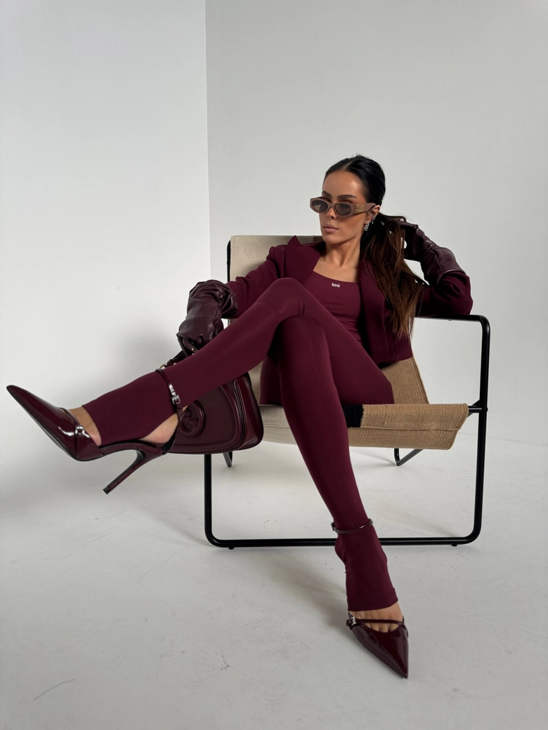 Legginsy HIDDEN bordo