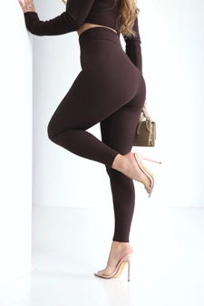 Legginsy damskie BG Taste | gorzka czekolada