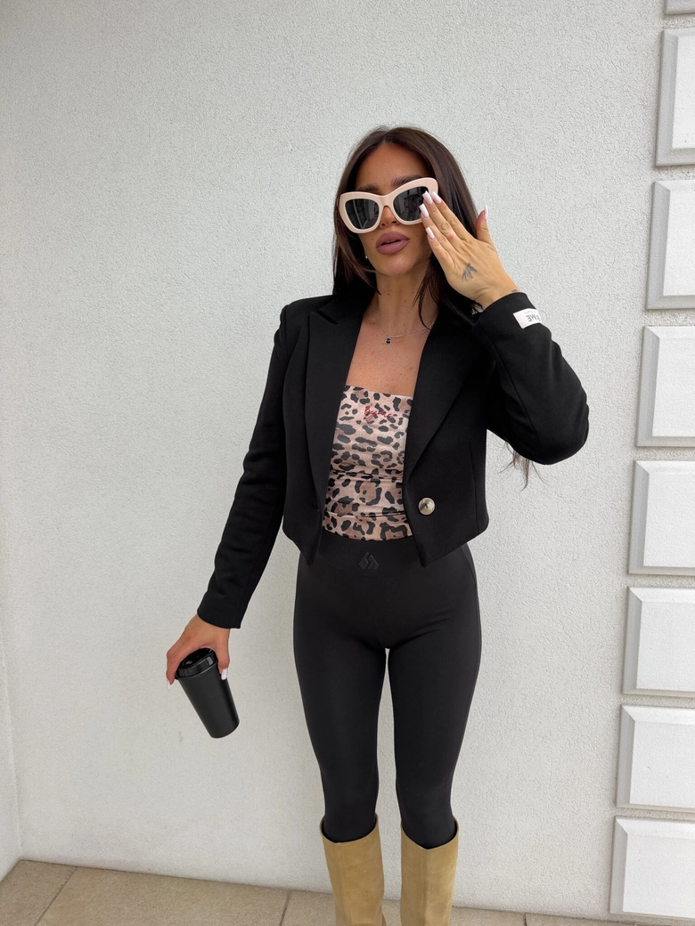 Marynarka dresowa SLIM - czarna