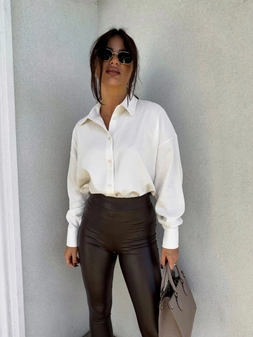 Koszula TENCEL - ecru O17988