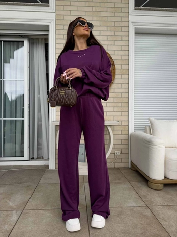 Komplet SYDNEY - śliwka DOSTĘPNY OD 06.10.2025r.