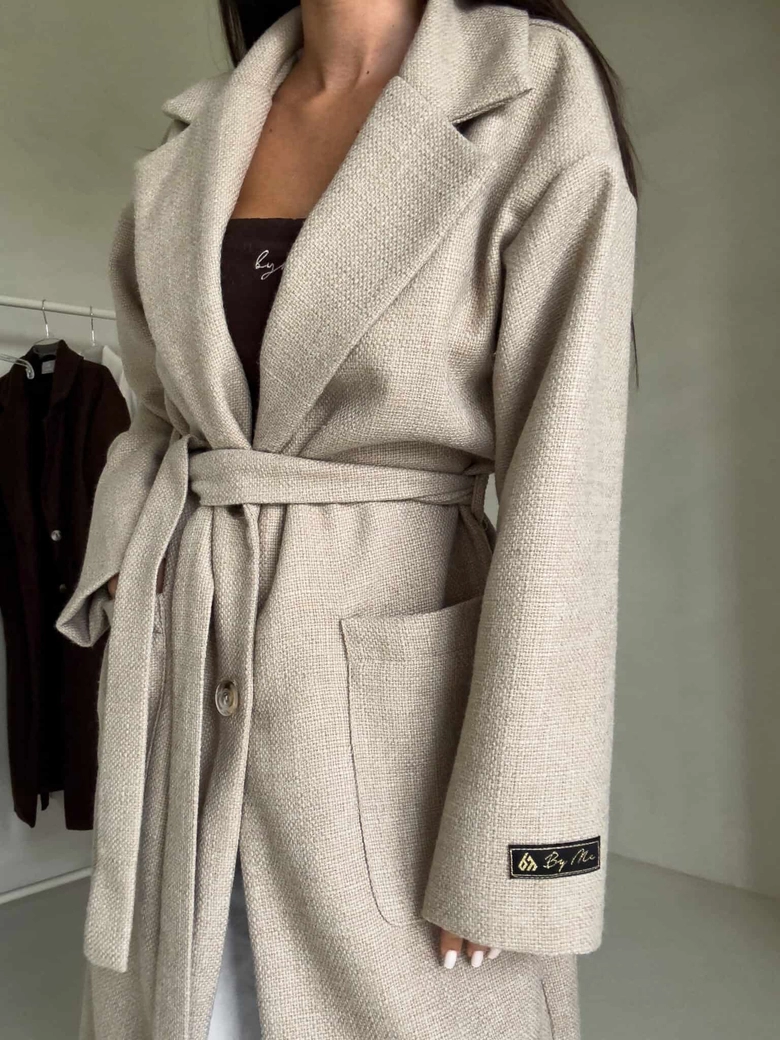 Płaszcz BOSS – beżowy