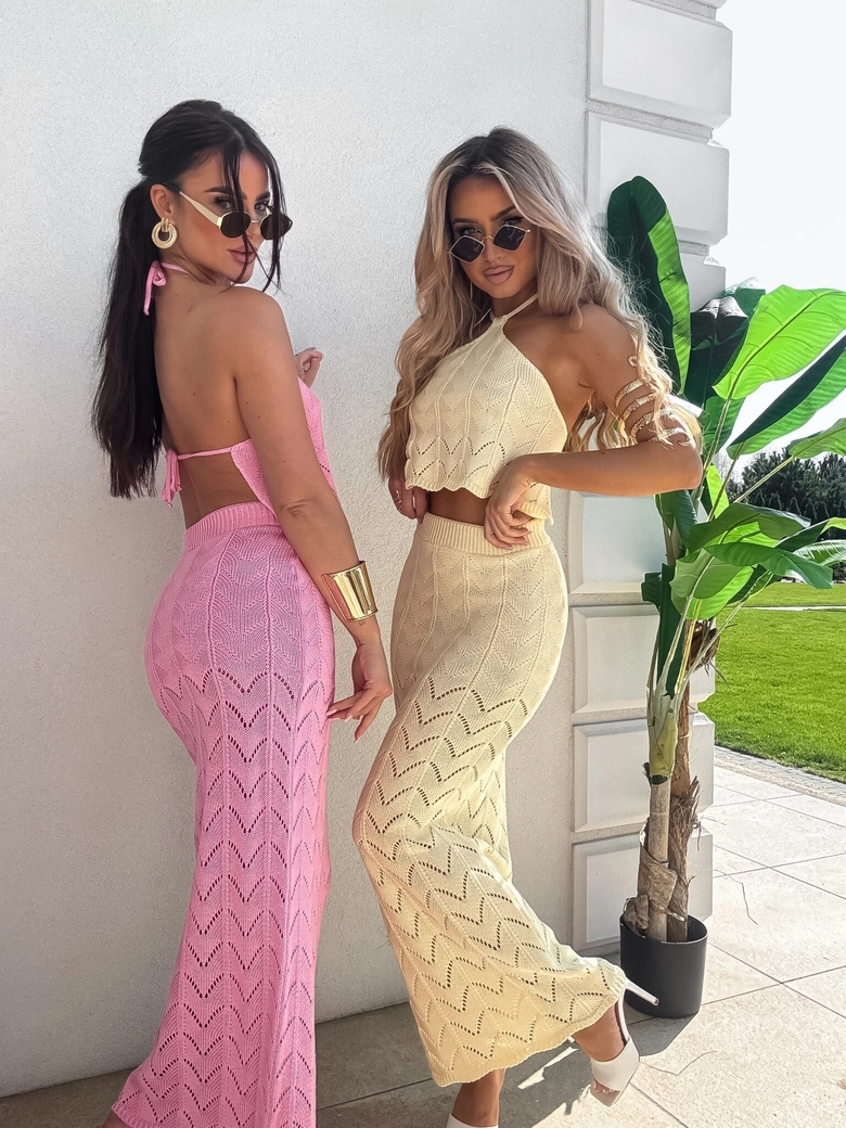 Komplet MARBELLA - mocny róż