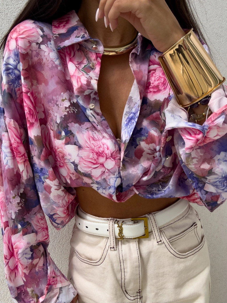 Koszula OVER SPRING - piwonia