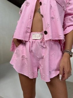 Spodenki DENIM róż