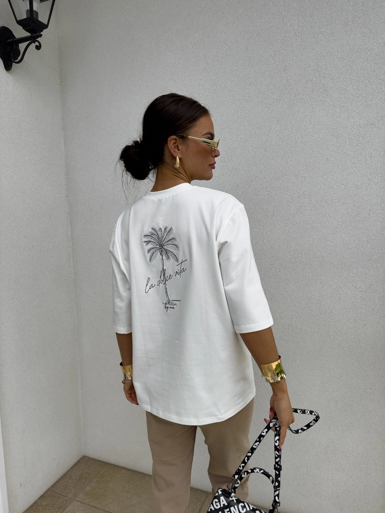 T-shirt PALMS – ecru