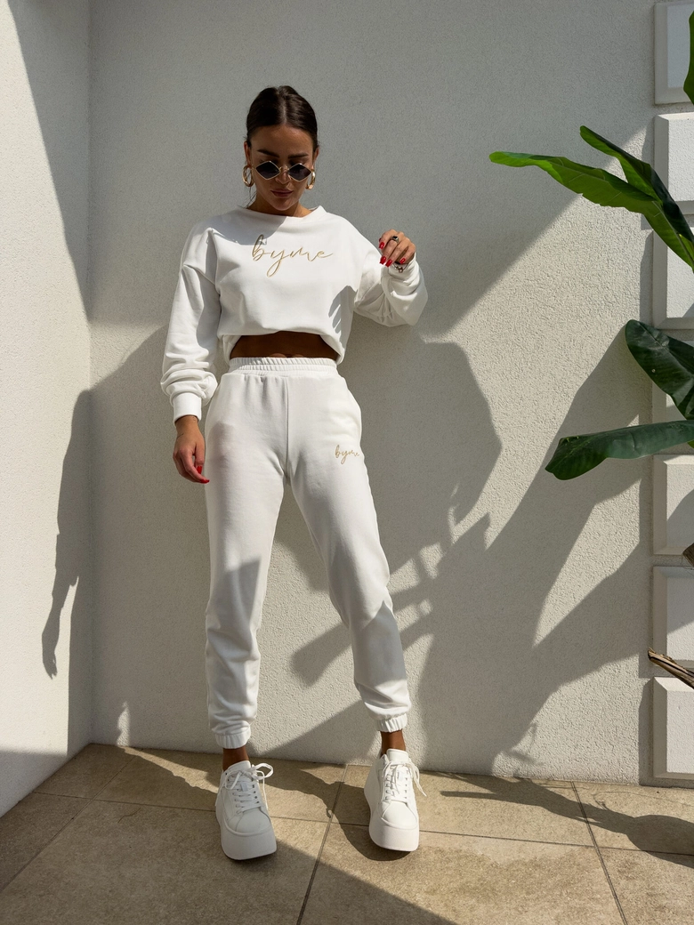 Bluza dresowa LOGO – ecru