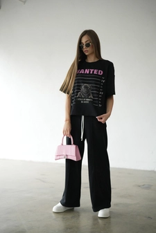 T-Shirt damski BG Pug | czarny C17925