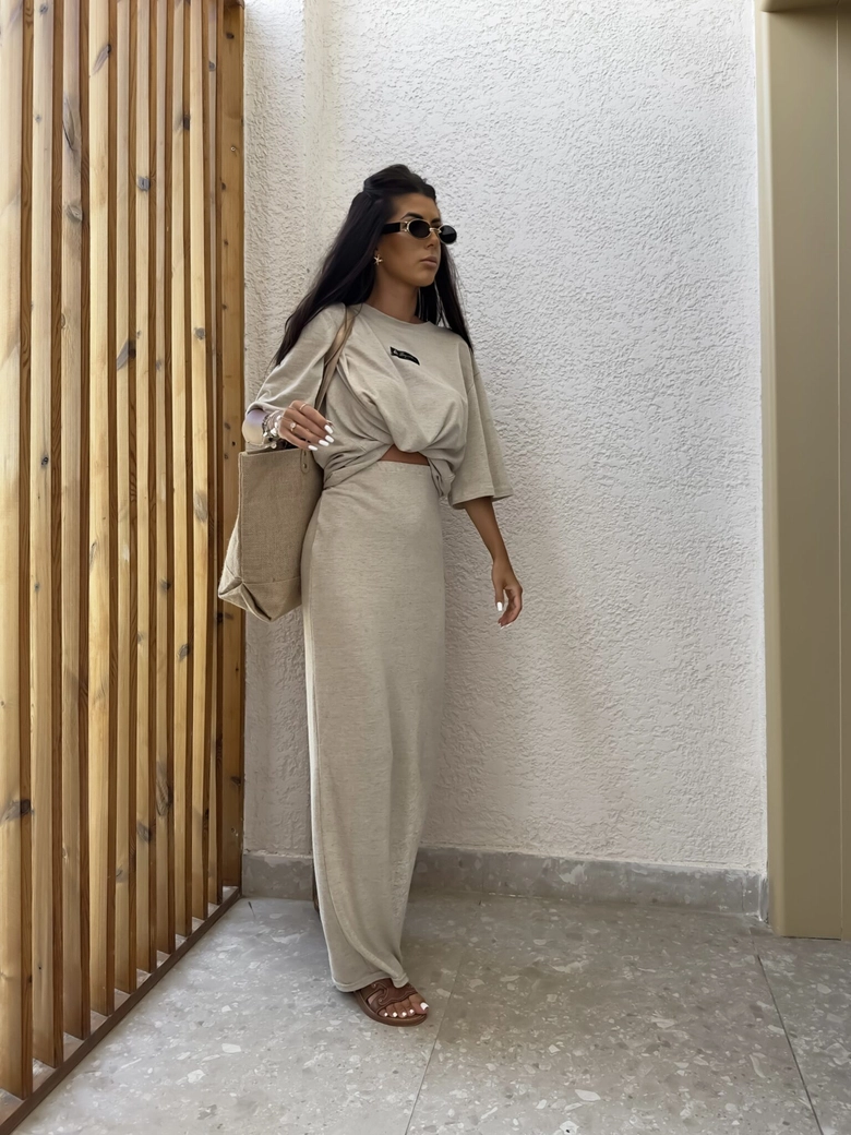 Bluzka T-shirt MARMARIS - beżowa