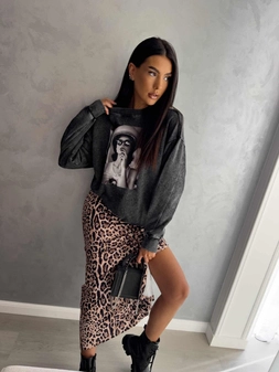 Dekatyzowana bluza IMAGE - czarna