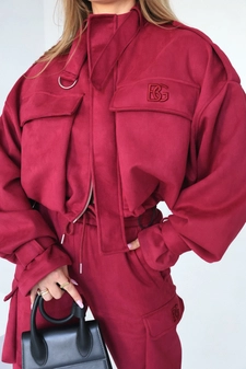 Kurtka damska BG Military | bordo