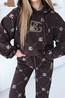 Dres damski BG Holo | czekolada - złoto