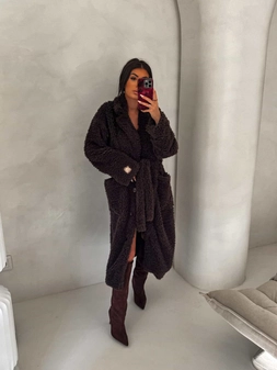 Płaszcz FUR – czekoladowy