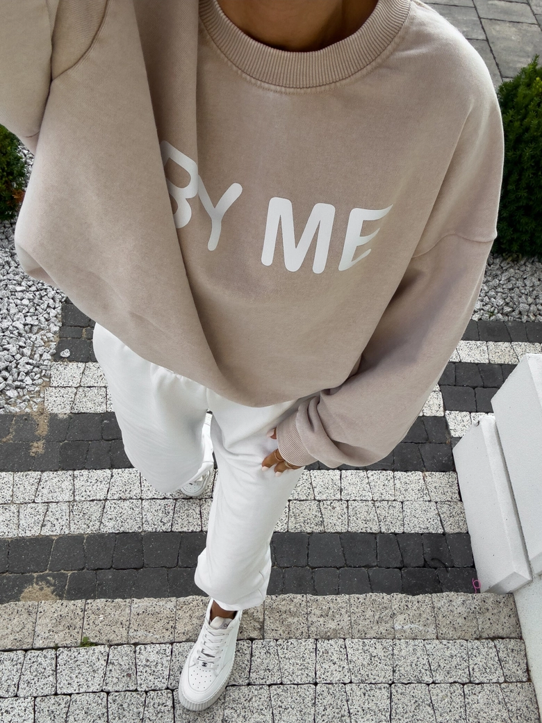 Dekatyzowana bluza DOSE - jasny beż