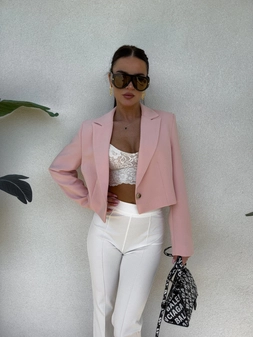 Marynarka SLIM - pudrowy róż