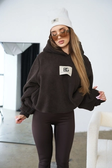 Bluza damska BG West | gorzka czekolada