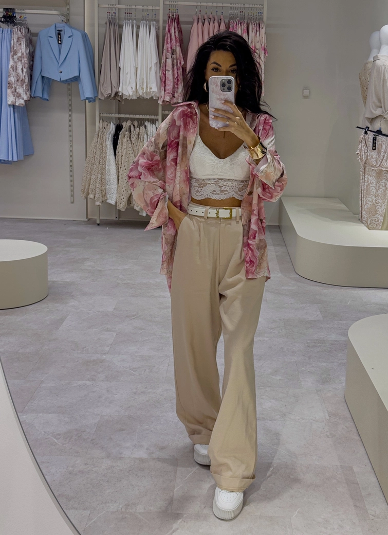 Koszula OVER SPRING - jasny róż