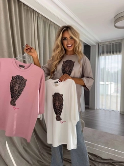 T-SHIRT MEDIUM TIGER - ecru