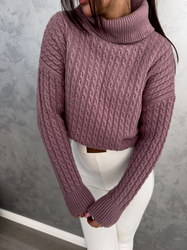 Sweter golf INKO - ametyst