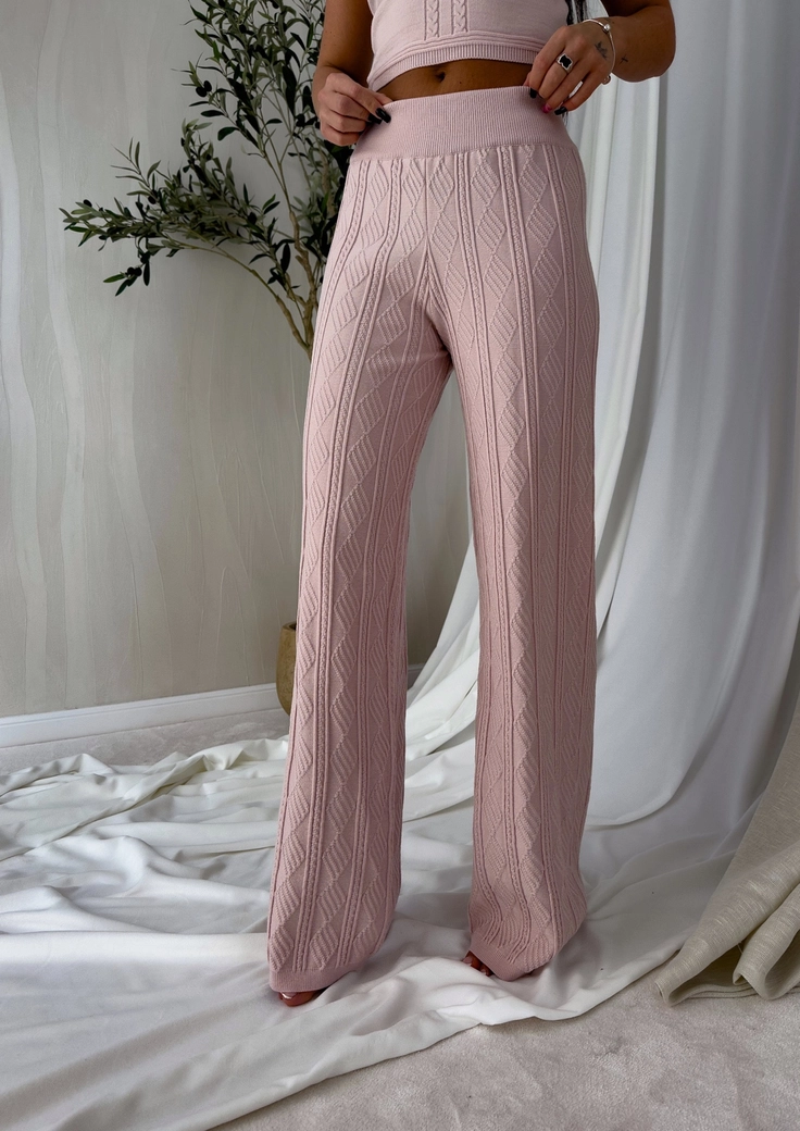 Spodnie SAMIRA - pudrowy róż