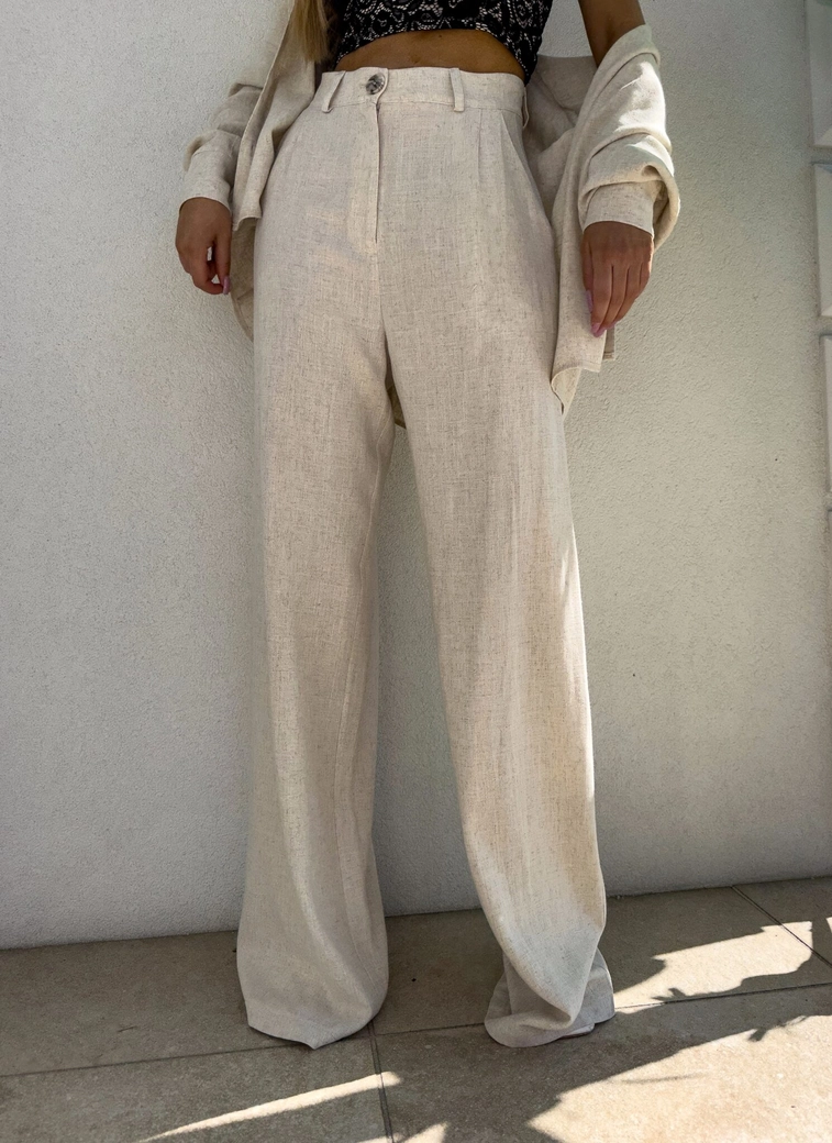 Spodnie SIMPLE natural - jasny beż