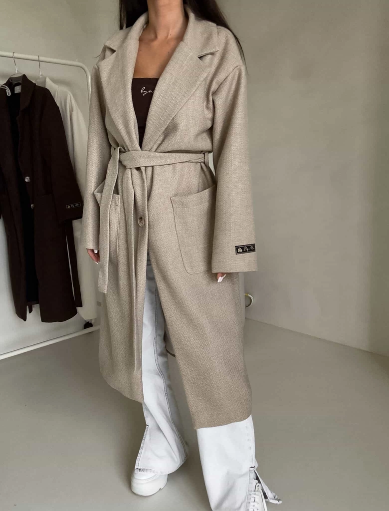 Płaszcz BOSS – beżowy