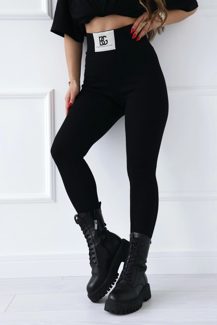 Legginsy damskie BG Elly | czarny
