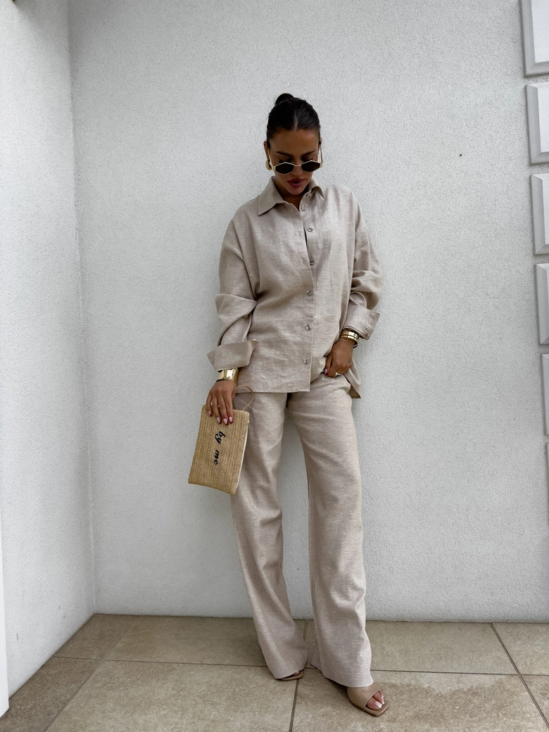 Koszula OVER SPRING natural – ciepły beż