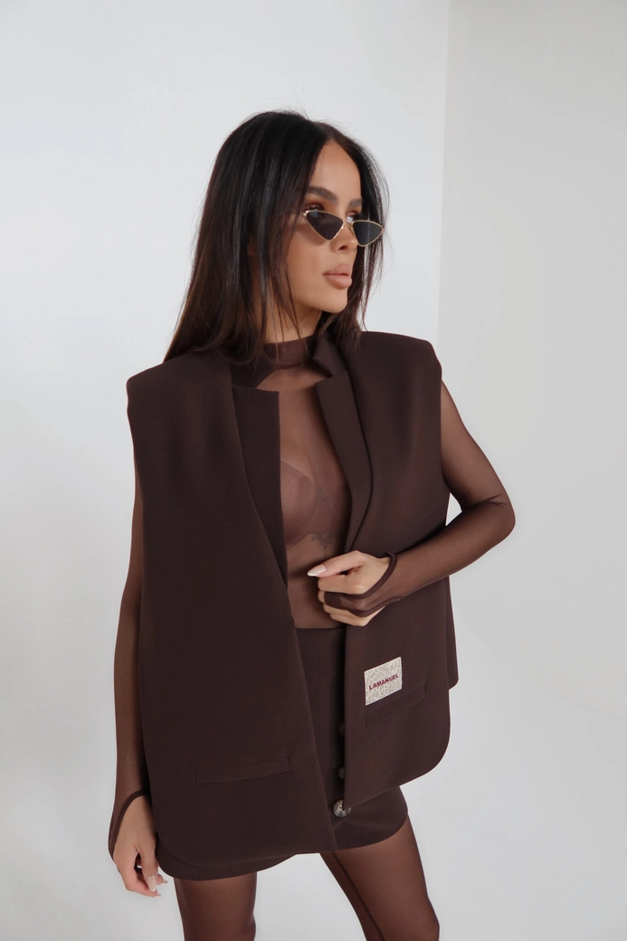 Kamizelka FOLD czekolada