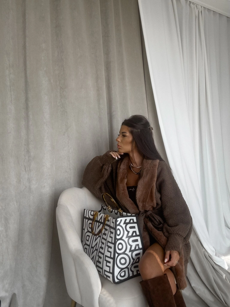 Kardigan DREAM - czekoladowy