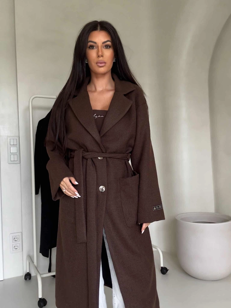 Płaszcz BOSS – czekoladowy