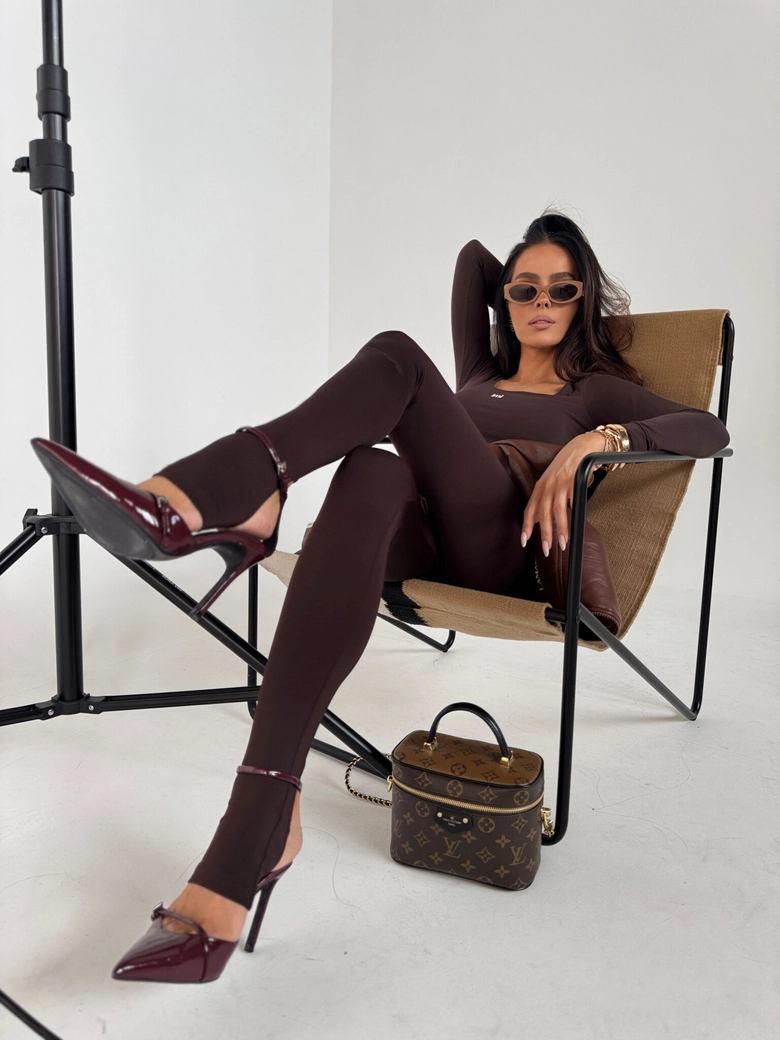 Legginsy HIDDEN czekolada