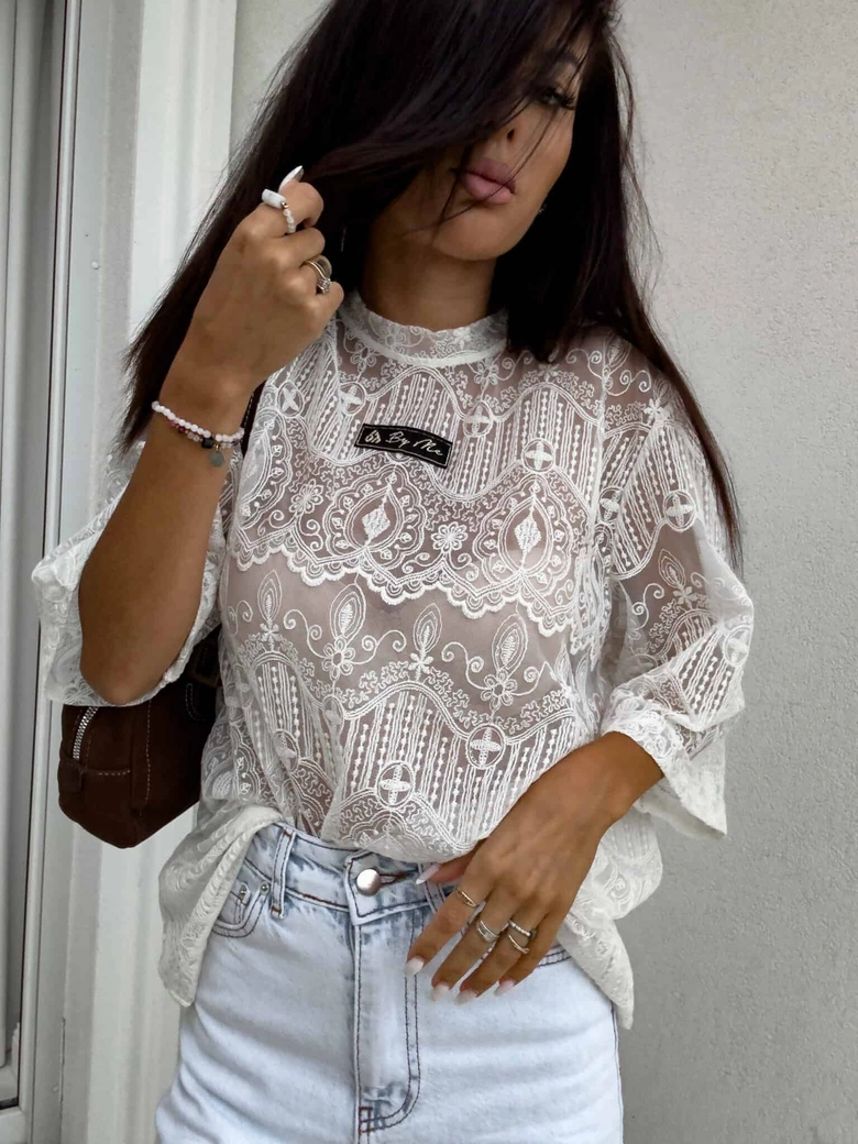 Bluzka PEROLA – ecru