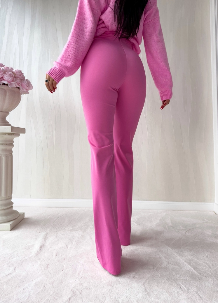 Spodnie DZWONY - różowe