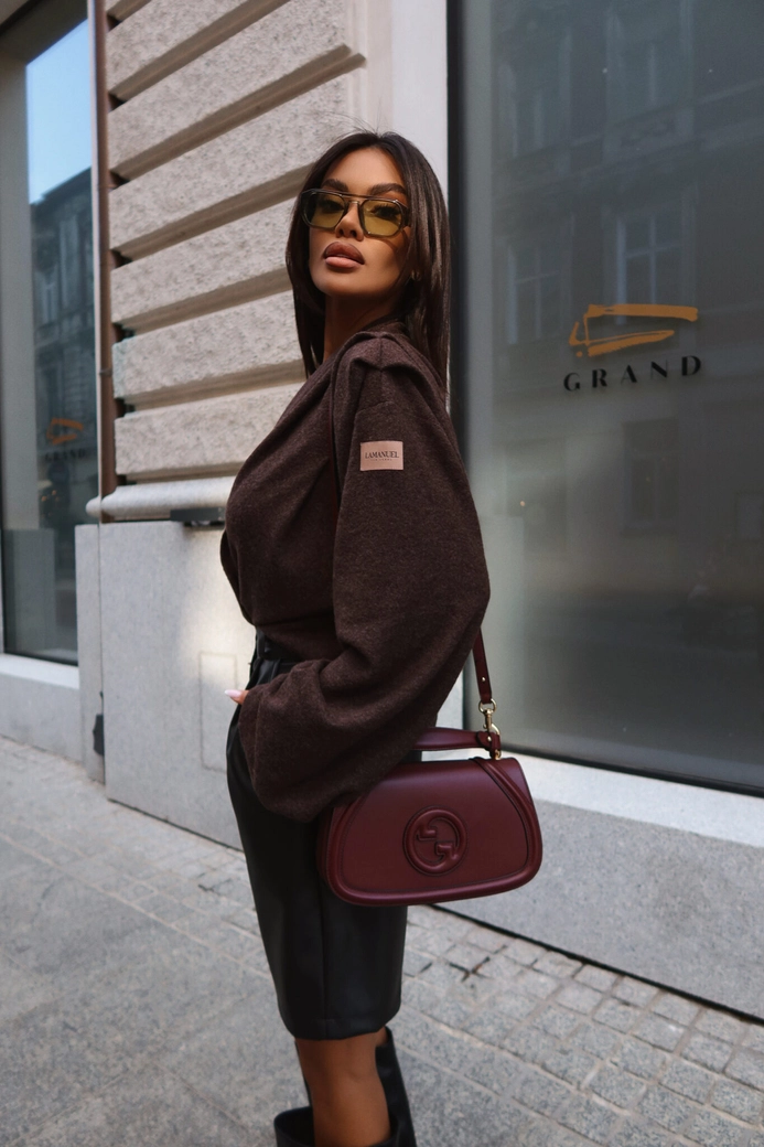 Sweter TELL HER czekolada