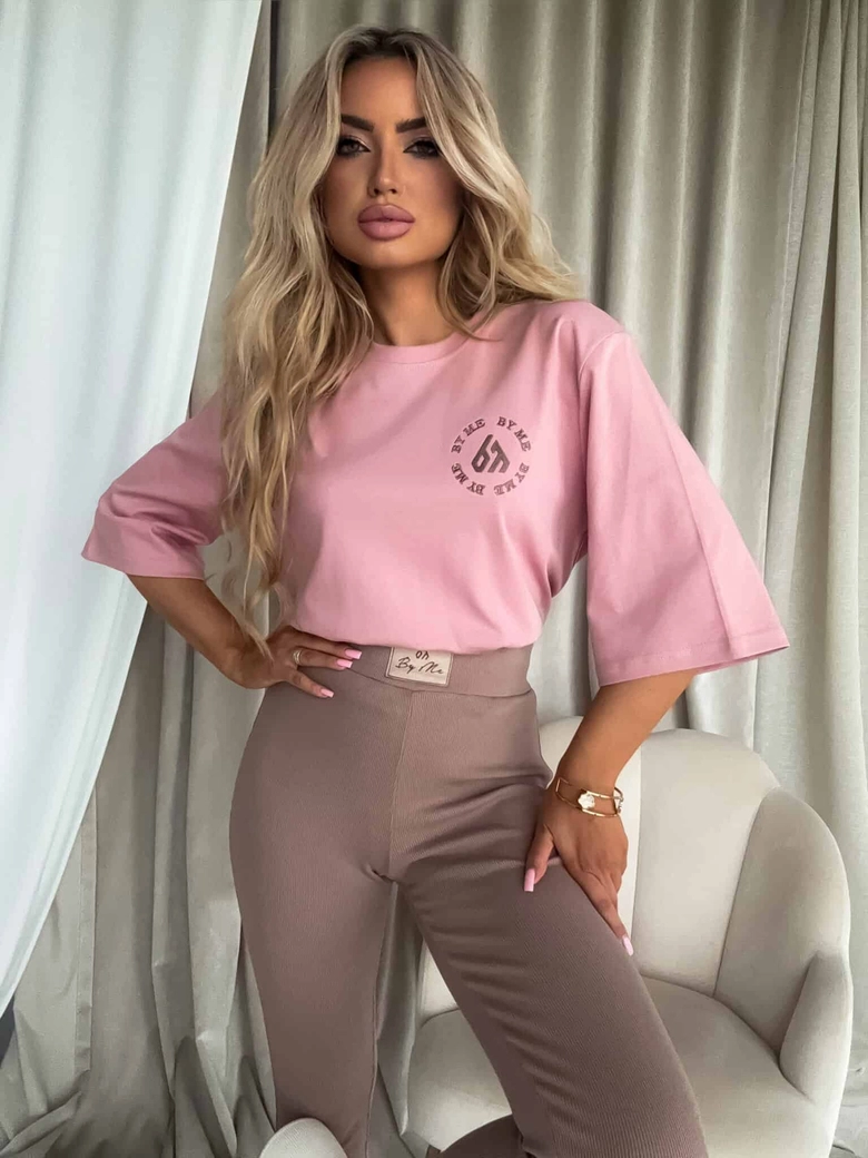 T-SHIRT PREMIUM - brudny róż