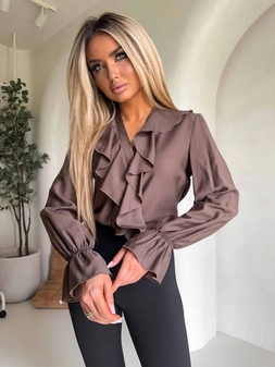 Bluzka ZARRA - czekoladowa