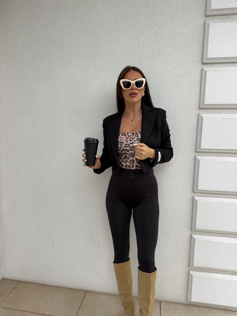 Marynarka dresowa SLIM - czarna