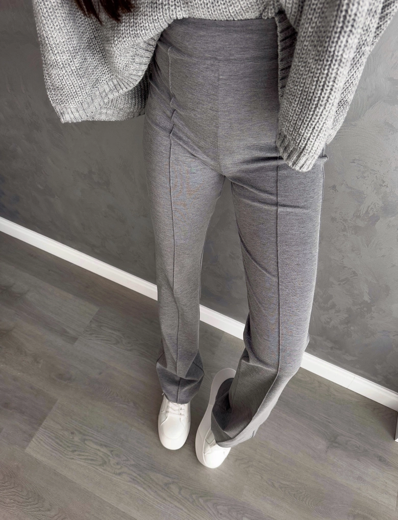 Spodnie DZWONY - szare T18535