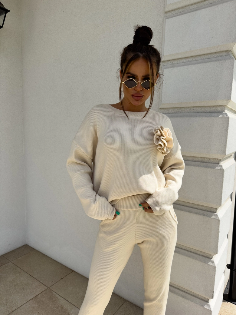 Komplet DELANI LONG – jasny beż N17239