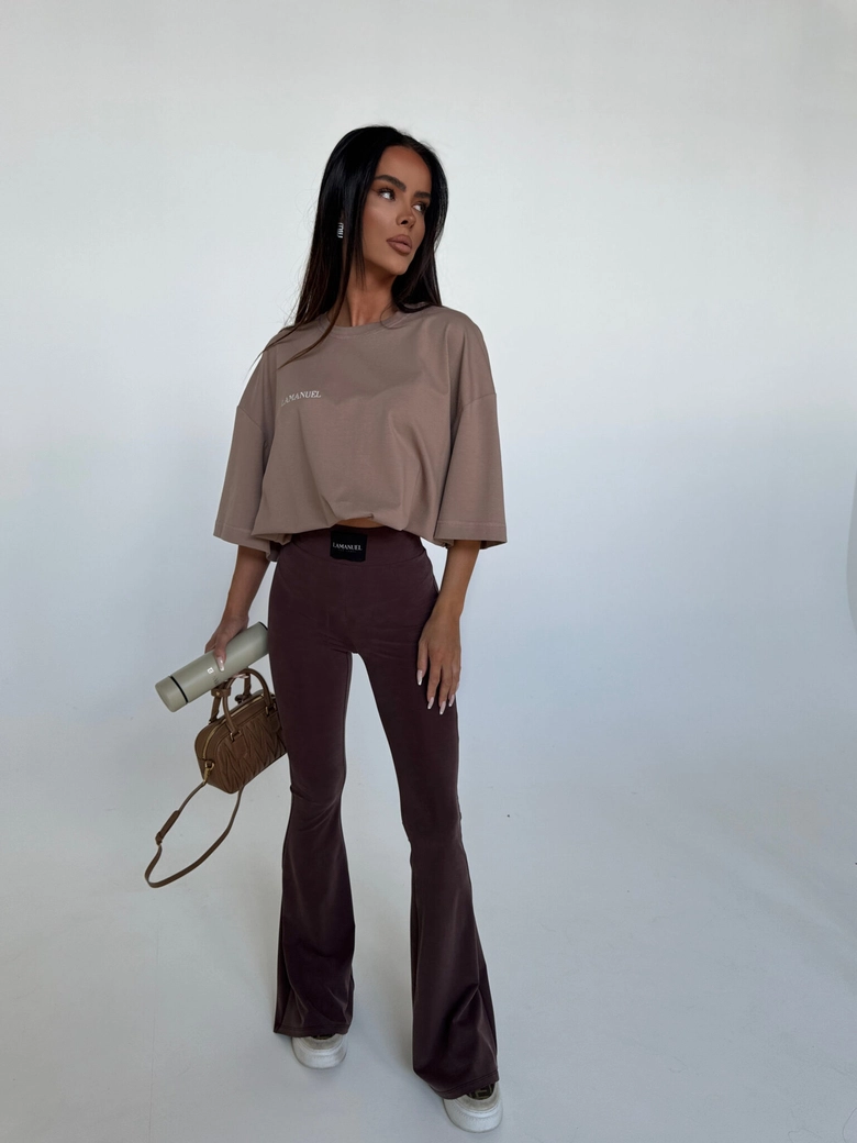 Legginsy BLESSED czekolada