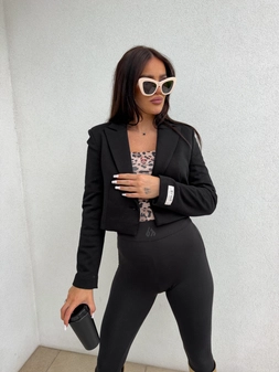 Marynarka dresowa SLIM - czarna