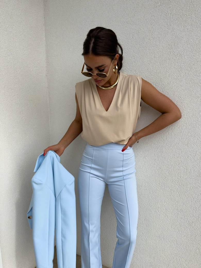 Bluzka BUSINESS - jasny beż