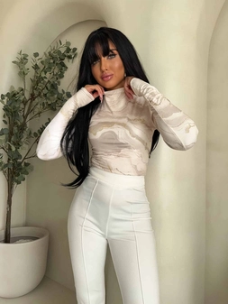 Bluzka SKIN MARMUREK – ecru